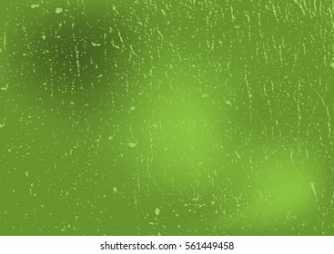 Rectangular green background with glow. Grunge texture.  Stains and cracks painted with a brush.