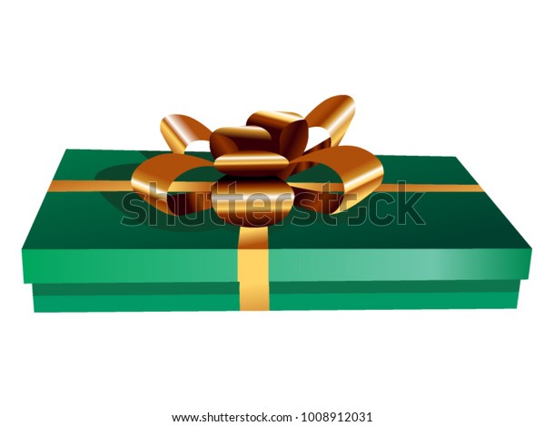 Download Rectangular Green Gift Box Shiny Yellow Stock Vector Royalty Free 1008912031 PSD Mockup Templates