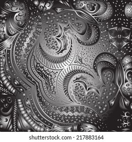 Rectangular grey ornament for design and background