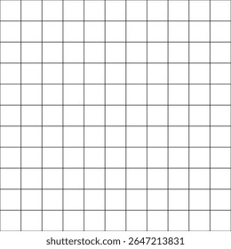 Rectangular grid background in line style with isolated transparent background