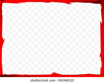 Rectangular grungy frame, grungy border with painted effect