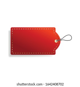 Rectangular hanging tags vector, blank templates with luxury designs, gold and red colors, labels for discount campaigns promotion and sales. 