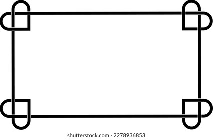 rectangular hearts frame with copy space for your text or design