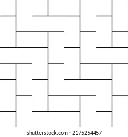 Rectangular Herringbone Pattern black and white A Rectangular Herringbone Pattern consists of an arrangement of rectangle or parallelogram tiles in a repetitive pattern.