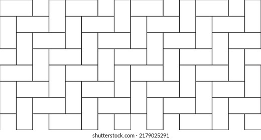 Rectangular Herringbone Pattern seamless consists of an arrangement of rectangle or parallelogram in a repetitive pattern. It was named after its resemblance to the skeleton of a herring fish. 