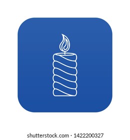 Rectangular icon blue vector isolated on white background