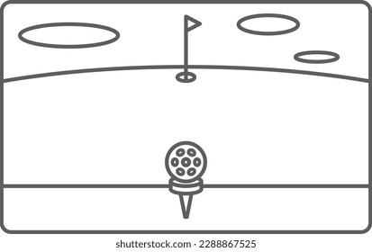 Rectangular icon golf course hole