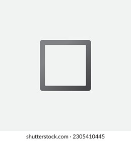 rectangular Icon Vector Editable Color