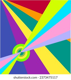 A rectangular image with various colors combined into one