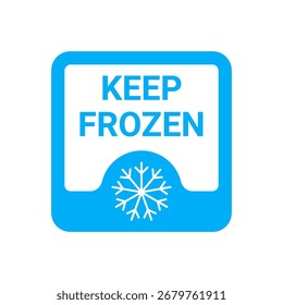 Rectangular Keep Frozen Product Label
