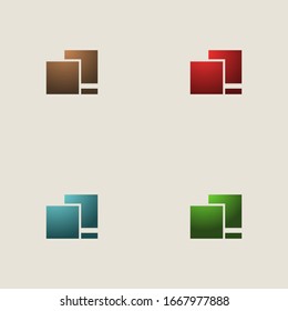 Rectangular Logo with Gradations of Color