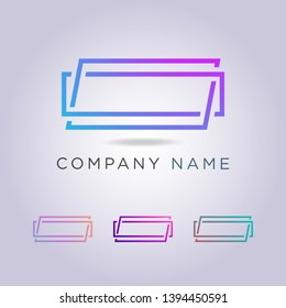 Rectangular logo template for your business and company.