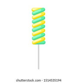 Rectangular lollipop. Vector illustration on a white background.