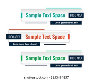 rectangular lower third banners template set