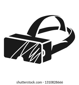 Rectangular magnifying glasses icon. Simple illustration of rectangular magnifying glasses vector icon for web design isolated on white background