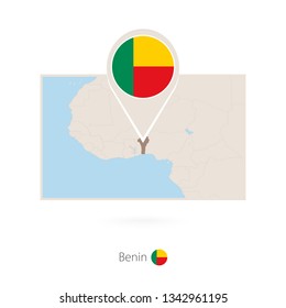 Rectangular map of Benin