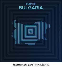 Rectangular map of Bulgaria. Bulgaria vector map. Business map for use anywhere, fully editable eps vector file.
