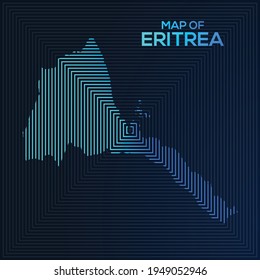 Rectangular map of Eritrea. Eritrea vector map. Business map for use anywhere, fully editable eps vector file