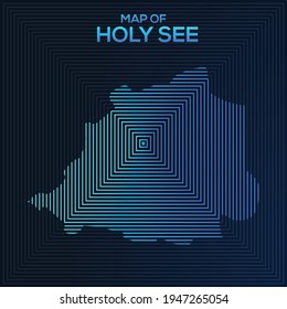 Rectangular map of Holy See. Holy See vector map. Business map for use anywhere, fully editable eps vector file
