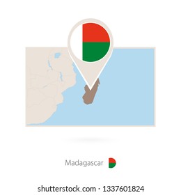 Rectangular map of Madagascar
