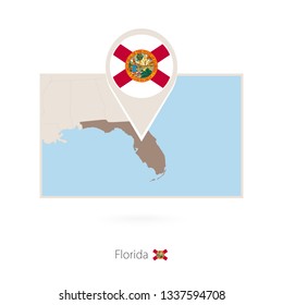 Rectangular map of US state Florida 