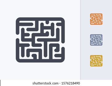 Rectangular Maze - Pastel Stencyl Icons. A professional, pixel-aligned icon.