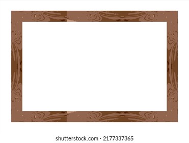 Rectangular minimalist wooden frame, 1x1.5 ratio