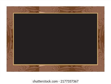 Rectangular minimalist wooden frame, 1x1.5 ratio