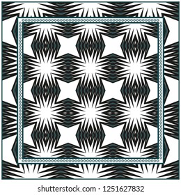 Rectangular Multicolored Geometric Ornament. Vector Illustration For Fashion Design And Background.