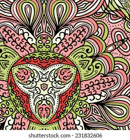 Rectangular multicolored ornament for design and background
