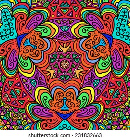 Rectangular multicolored ornament for design and background