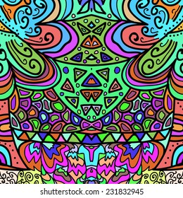 Rectangular multicolored ornament for design and background