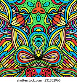 Rectangular multicolored ornament for design and background