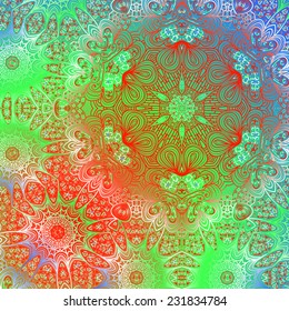 Rectangular multicolored ornament for design and background