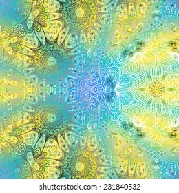 Rectangular multicolored ornament for design and background