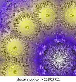 Rectangular multicolored ornament for design and background