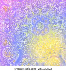 Rectangular multicolored ornament for design and background