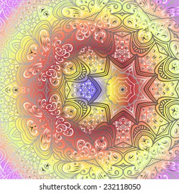Rectangular multicolored ornament for design and background