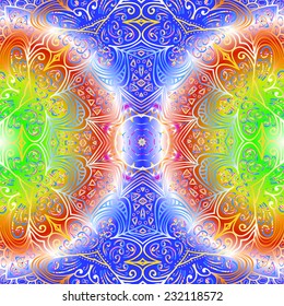 Rectangular multicolored ornament for design and background
