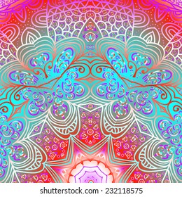 Rectangular multicolored ornament for design and background