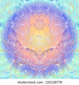 Rectangular multicolored ornament for design and background