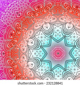 Rectangular multicolored ornament for design and background