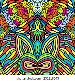 Rectangular multicolored ornament for design and background