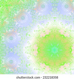Rectangular multicolored ornament for design and background