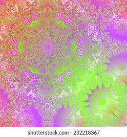 Rectangular multicolored ornament for design and background