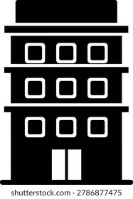 Rectangular Multistory Building Icon for Corporate Infrastructure