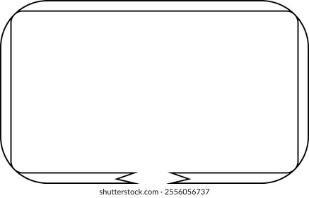 rectangular outline ribbon frame with copy space