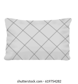 Rectangular pillow mockup. Realistic illustration of rectangular pillow vector mockup for web