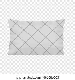 Rectangular pillow mockup. Realistic illustration of rectangular pillow vector mockup for web