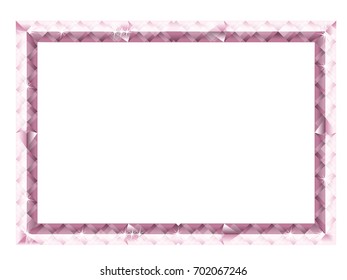 Rectangular pink diamond decorative frame, decorative ruling, ornament, vector data